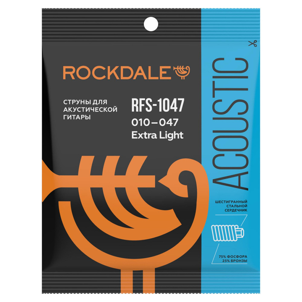 Комплект струн для акустической гитары, 10-47, Rockdale RFS-1047, фото 1