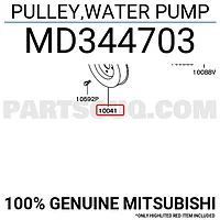 MD344703 Шкив вентилятора охлаждения  Mitsubishi Outlander CU2W, CU4W, ORIGINAL