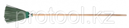 Метла полипропиленовая, 295х255х1490 мм, веерная, деревянный черенок, Россия// Сибртех, фото 2