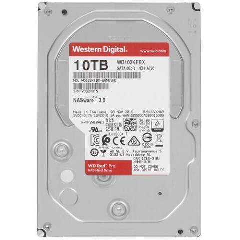 Жесткий диск для NAS систем HDD 10Tb Western Digital Red PRO SATA3 3,5" 7200rpm 256Mb WD102KFBX - фото 1 - id-p115579164