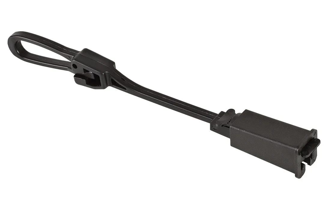 Анкерный зажим пластиковый SN-H18 для оптического кабеля ОК/Д2 и ОКНГ типа FTTH (плоский) - фото 1 - id-p115605446