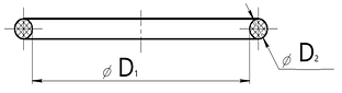 №1 Кольцо PUG 180x5000.011 (чертёж O-Ring_Н22.10)