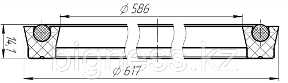 №3 Уплотнитель адаптера PUG 180x5000.200-01 (чертёж УПЛ-FH18-35.03.000)