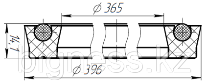 №4 Уплотнитель обечайки PUG 180x5000.200 (чертёж УПЛ-FH18-35.01.000)