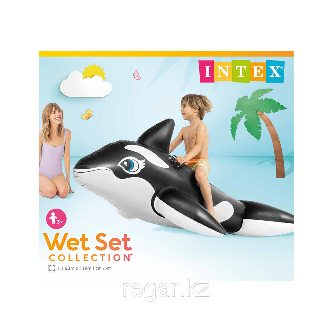 Надувная игрушка Intex 58561NP в форме касатки для плавания - фото 3 - id-p115705009