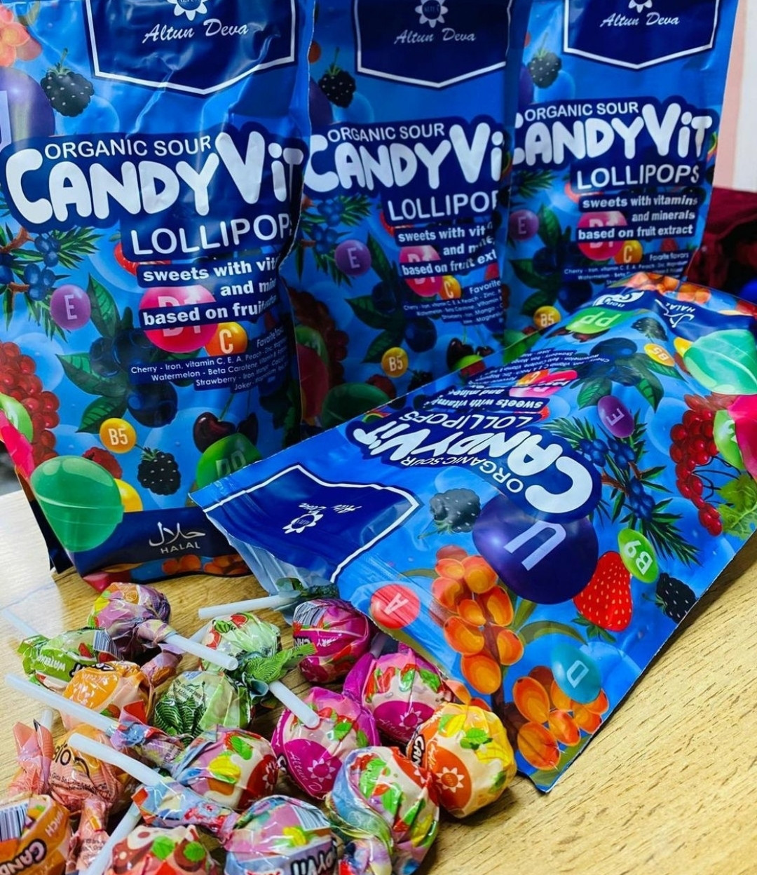 Чупа-чупсы для детей без сахара для иммунитета ( Altun Deva ) 30 шт