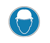 Знак "Работать в защитной каске (шлеме)" E-02 50×50