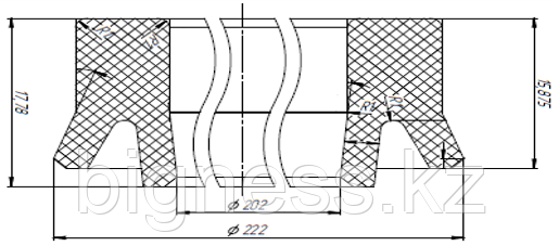 №8 Уплотнитель поршня 2S84.03.12 (чертёж УПЛ-2FZ23-35.00.002)