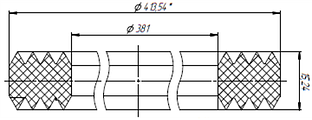 №6 Уплотнитель боковой дверцы 2S84.03.24 (чертёж УПЛ-2FZ23-35.00.001)