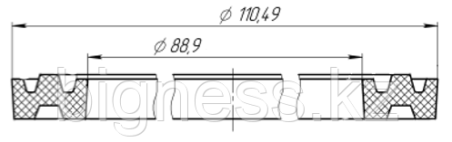 №4 Уплотнитель жёсткий 2S84.03.09 (чертёж УПЛ-2FZ23-35.00.005)