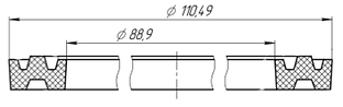 №5 Уплотнитель жёсткий опорный PPG 230x5000.025 (чертёж УПЛ-2FZ23-35.00.006)