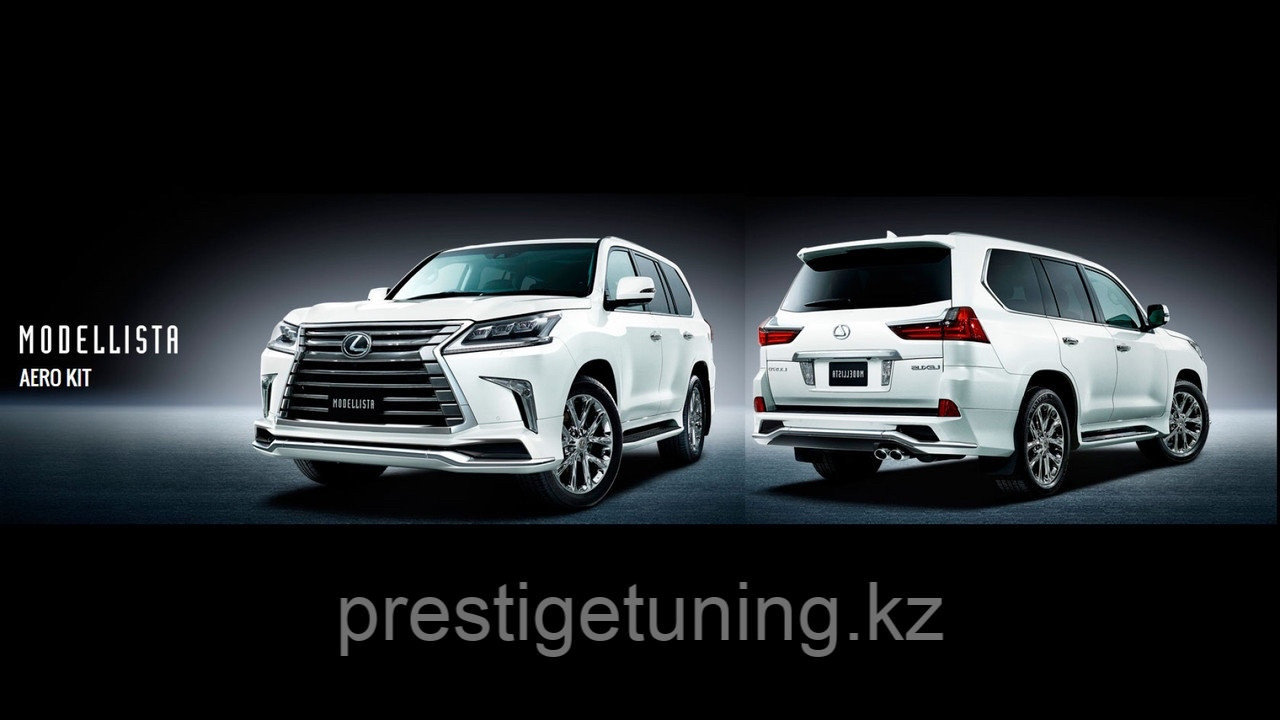 Аэродинамический обвес на Lexus LX570 2016-21 дизайн Modellista (Черный цвет) - фото 6 - id-p115717192