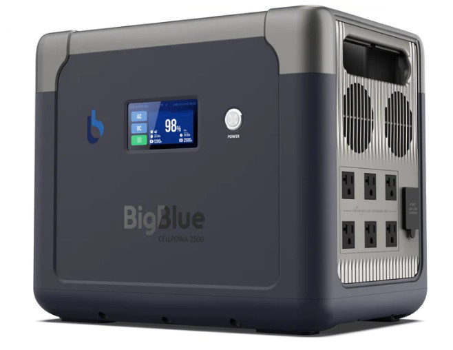Портативная зарядная станция BigBlue CellPowa 2500 (Мощность: 2500 Вт, батарея: LiFePO4) - фото 2 - id-p115717464