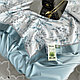 Полуторный комплект постельного белья, из тенселя, с готовым одеялом и цветочным принтом. - фото 6 - id-p108550205