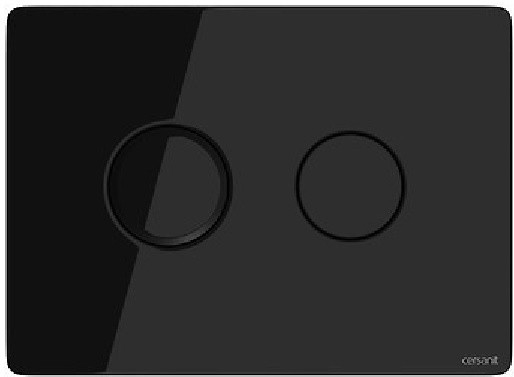 Кнопка ACCENTO для AQUA 50 пневматическая стекло черный - фото 1 - id-p105437394