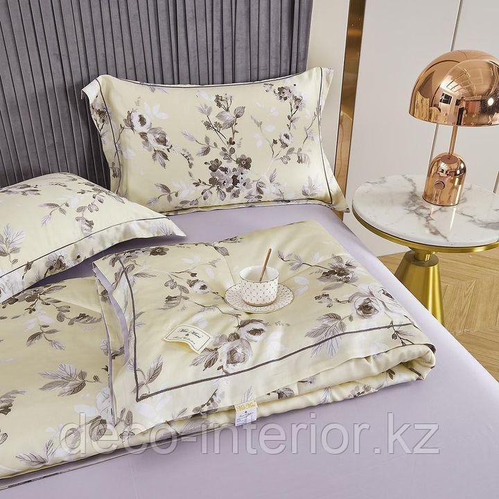 Комплект постельного белья двуспальный из тенселя с цветочным принтом - фото 4 - id-p100536705