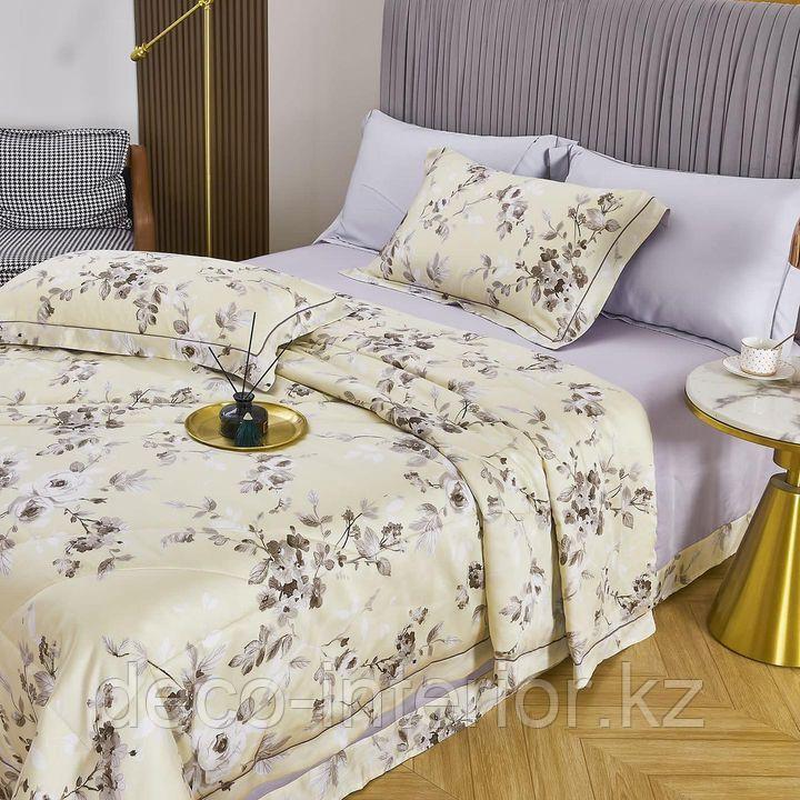 Комплект постельного белья двуспальный из тенселя с цветочным принтом - фото 3 - id-p100536705
