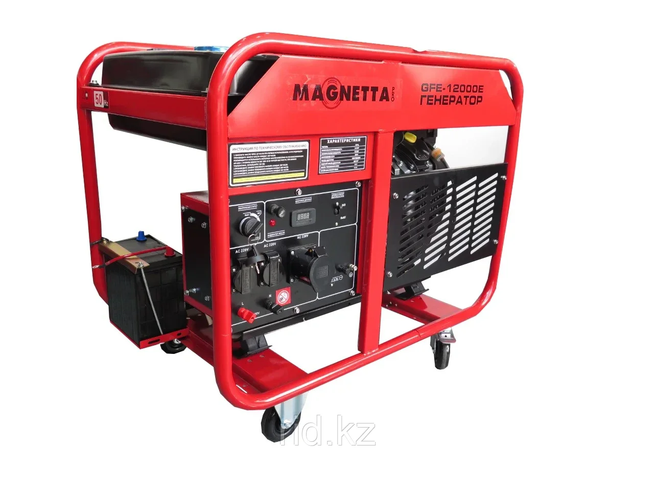 Генератор бензиновый GFE 12000E Magnetta (8,5 кВт, 220 В, ручной/электро, бак 25 л) - фото 1 - id-p115721867