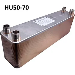 Пластинчатый паяный теплообменник HU50-70, теплопередача 38 м2