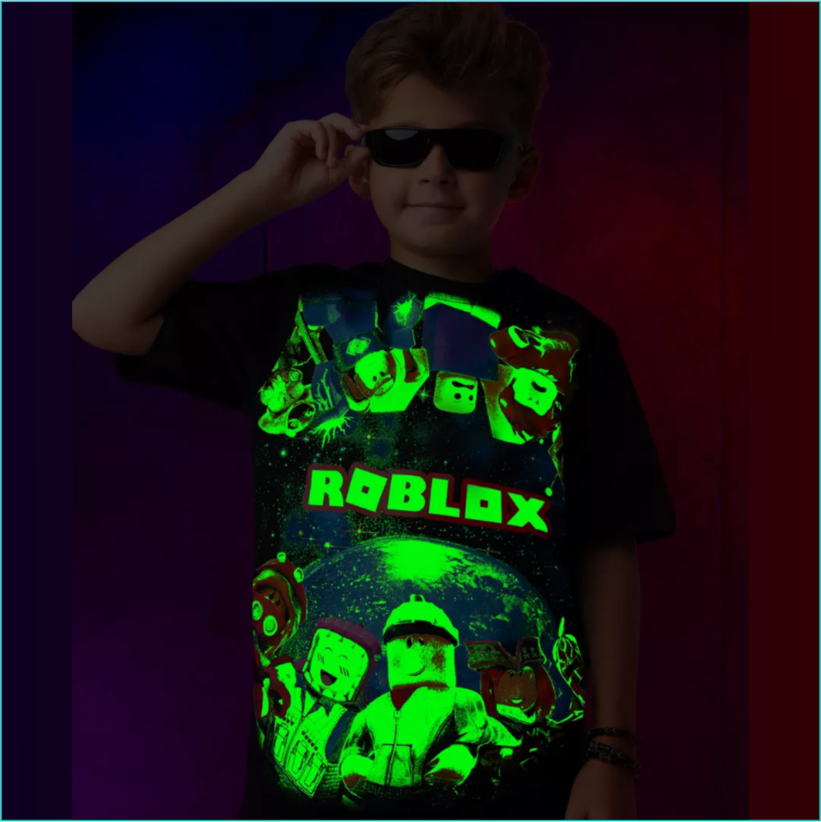 Светящаяся футболка "Роблокс" Roblox (р.42 Рост 140-146) - фото 2 - id-p115725253
