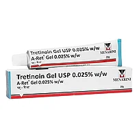 Третиноин 0,025% ( Tretinoin gel Menarini ) гель от пигментации, акне, морщин и прыщей 20 гр