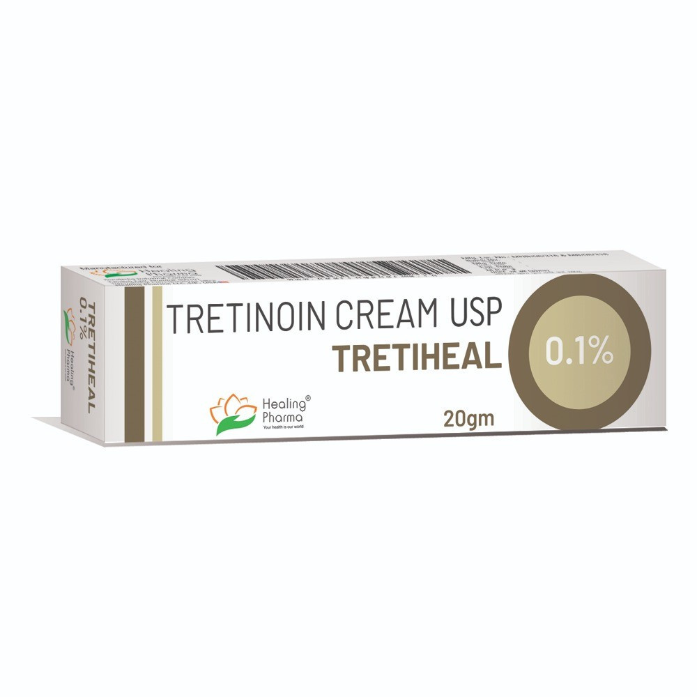 Третиноин 0,1% ( Tretinoin cream Healing Pharma ) крем для лечения прыщей и омоложения кожи 20 гр - фото 1 - id-p115738481