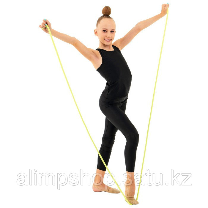 Скакалка гимнастическая Grace Dance, 3 м, цвет сиреневый неон желтый, Полипропилен, Жёлтый - фото 4 - id-p115738748