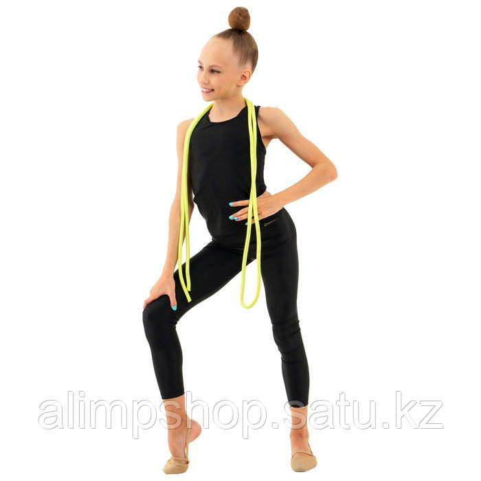 Скакалка гимнастическая Grace Dance, 3 м, цвет сиреневый неон желтый, Полипропилен, Жёлтый - фото 7 - id-p115738748