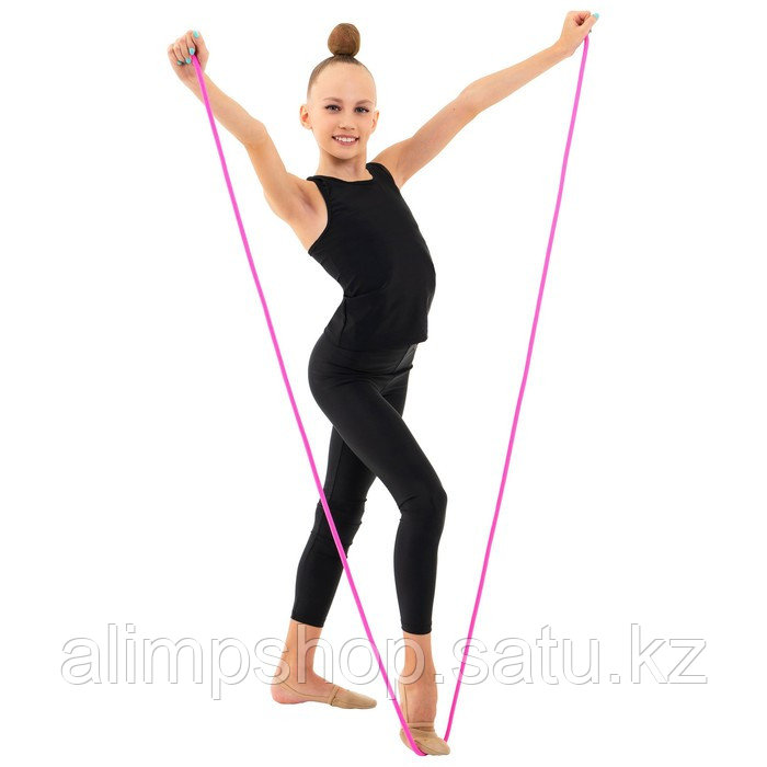 Скакалка гимнастическая Grace Dance, 3 м, цвет сиреневый Неон Розовый, Полипропилен, Розовый - фото 4 - id-p115738749