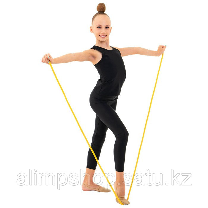 Скакалка гимнастическая утяжелённая Grace Dance, 2,5 м, 150 г, цвет неон розовый Желтый, Жёлтый - фото 4 - id-p115738760