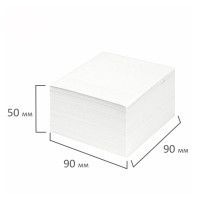 Блок для записей Staff, размер 90*90*50 мм, сменный, проклеенный, белый - фото 2 - id-p115739021