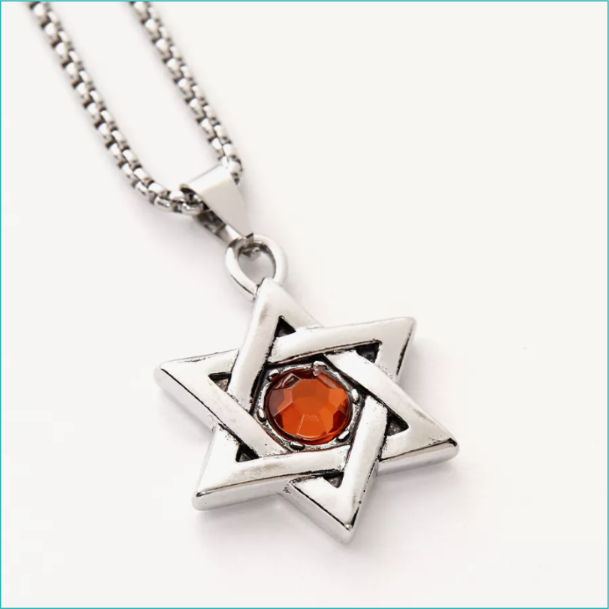 Подвеска "Звезда Давида" Silver (с цепочкой), фото 1