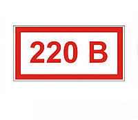 Знак "220 В" ЭЛ-28 100×100