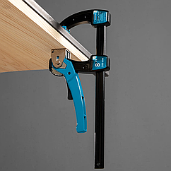 Струбцина быстрозажимная реечная 8" (200 мм), металлический корпус, рычажный храповой механизм,  Gross