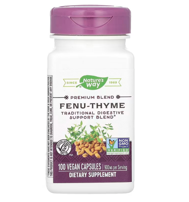 Nature's Way, Fenu-Thyme, 450 мг, 100 веганских капсул