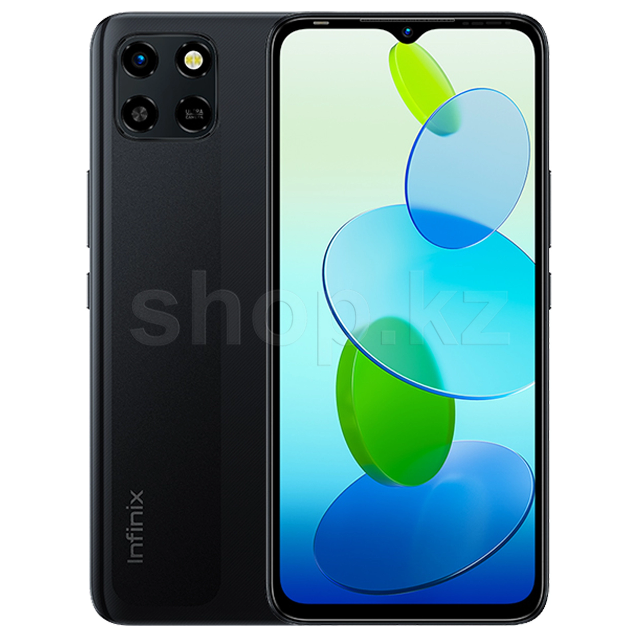 Смартфон Infinix SMART 6, A11. 2.0GHz/2GbRAM/32GbROM, 6.6",1600x720/Wi-Fi/BT/GPS/2xSIM, Polar Black - фото 1 - id-p115741183