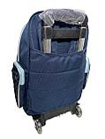 Школьный рюкзак на колёсах для мальчика, 1-3-й класс, съёмный. (высота 46 см, ширина 30 см, глубина 15 см), фото 7