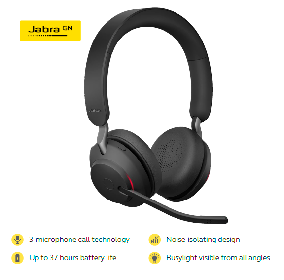 Bluetooth гарнитура Jabra Evolve2 65 Stereo & Link380a (SfB)