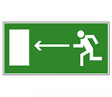 Знак "Направление к эвакуационному выходу налево" И-06 100×100