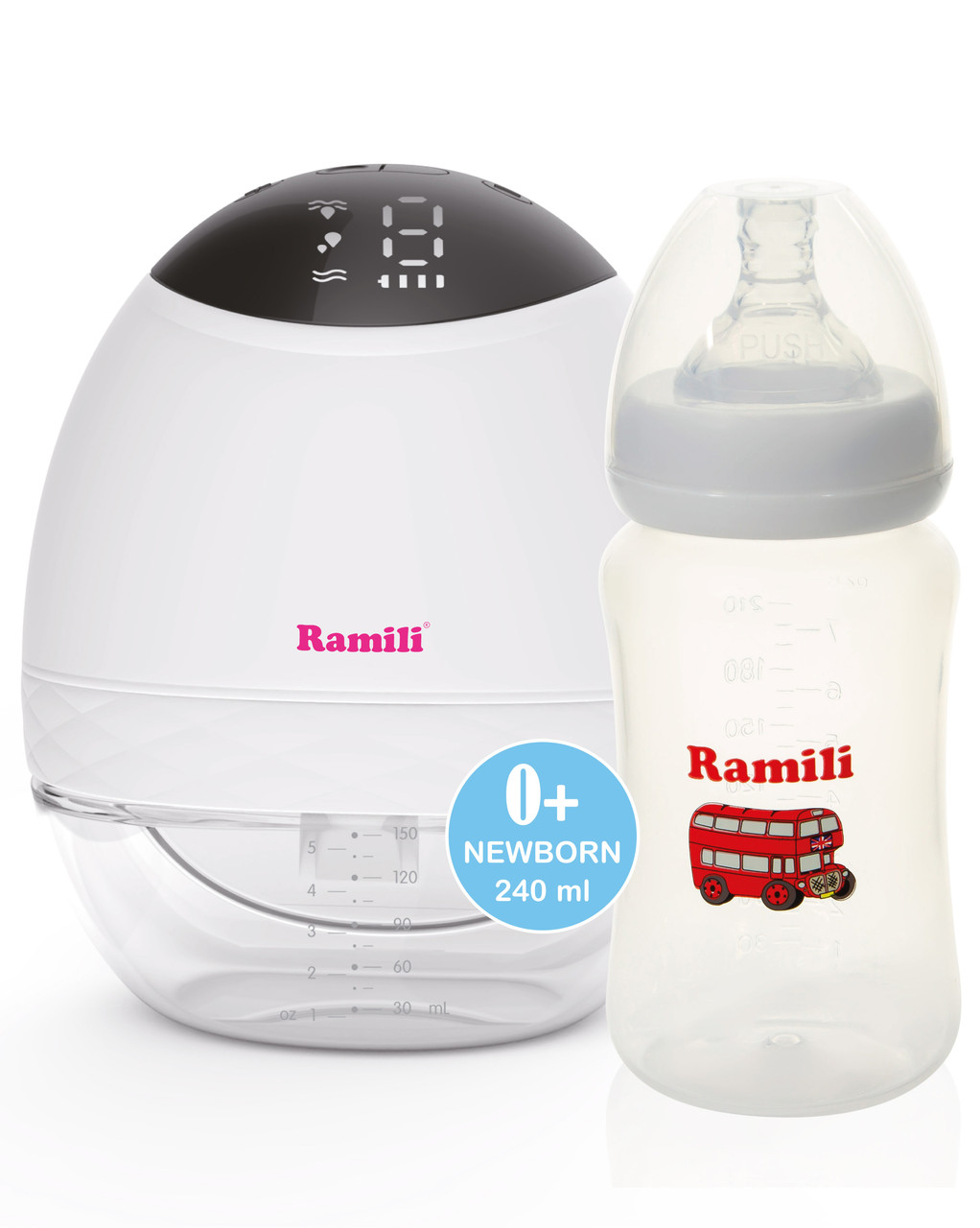 Двухфазный электрический молокоотсос Ramili SE500 с бутылочкой 240ML (SE500240ML) - фото 2 - id-p115745698