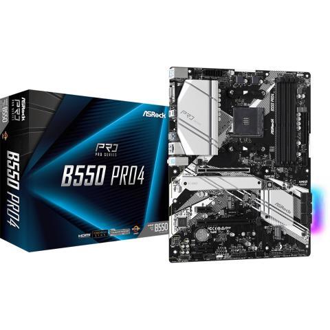 Материнская плата ASRock B550 PRO4 AM4 4xDDR4 6xSATA3 2xM.2 D-Sub HDMI ATX