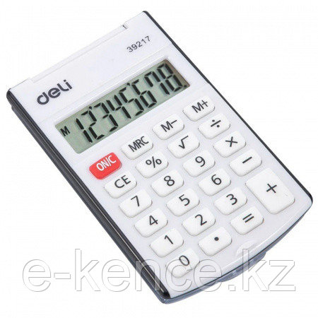 Калькулятор карманный DELI 8 разрядный, 106х63х15 мм, белый - фото 2 - id-p115748477