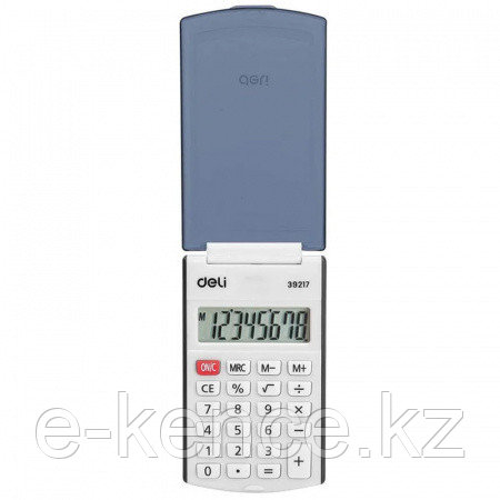 Калькулятор карманный DELI 8 разрядный, 106х63х15 мм, белый - фото 1 - id-p115748477