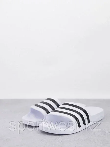 Adidas Swim Adilette sliders in white and black - фото 1 - id-p115746207