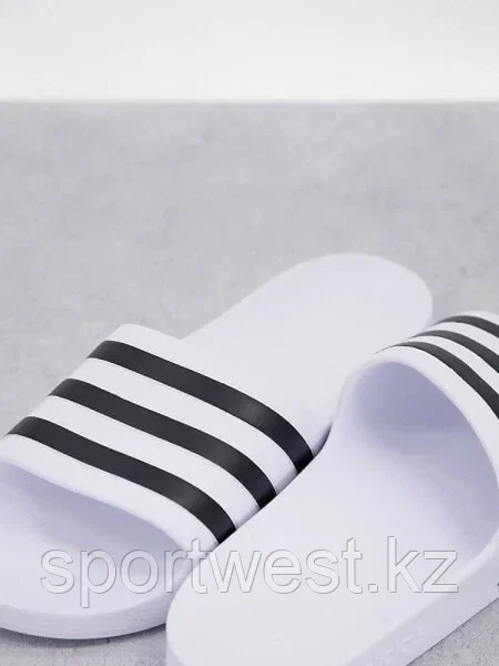 Adidas Swim Adilette sliders in white and black - фото 2 - id-p115746207
