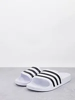 Adidas Swim Adilette sliders in white and black