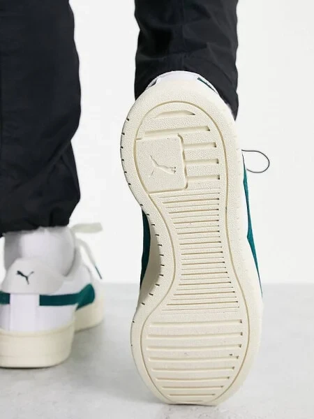 Puma CA Pro Ivy League trainers in off white with green detail - фото 3 - id-p115746790