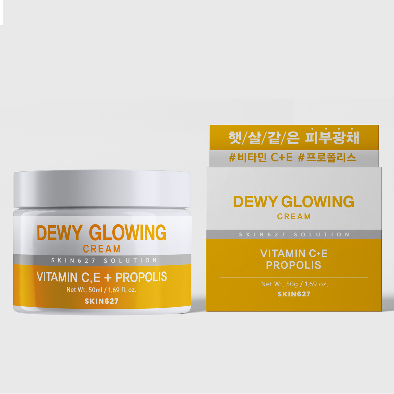 Крем для лица SKIN627 Solution Dewy Glowing Vitamin C,E+Propolis Cream Витамины С,Е + Прополис 50 мл - фото 2 - id-p115748506