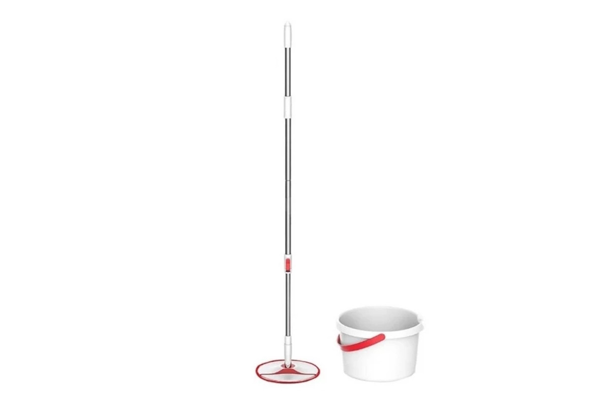 Комплект для уборки Xiaomi Yijie Rotary Mop Set Red Белый - фото 1 - id-p106766206