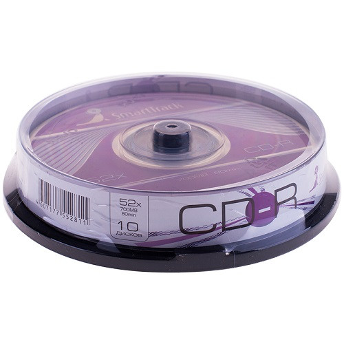 Диск CD-R 700Mb Smart Track 52x Cake Box (10шт) - фото 1 - id-p111150663